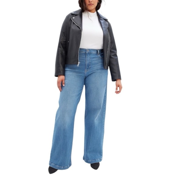 NWOT Gap High Rise Stride Wide-Leg Jeans | Size 31/12R | Indigo - Picture 1 of 9